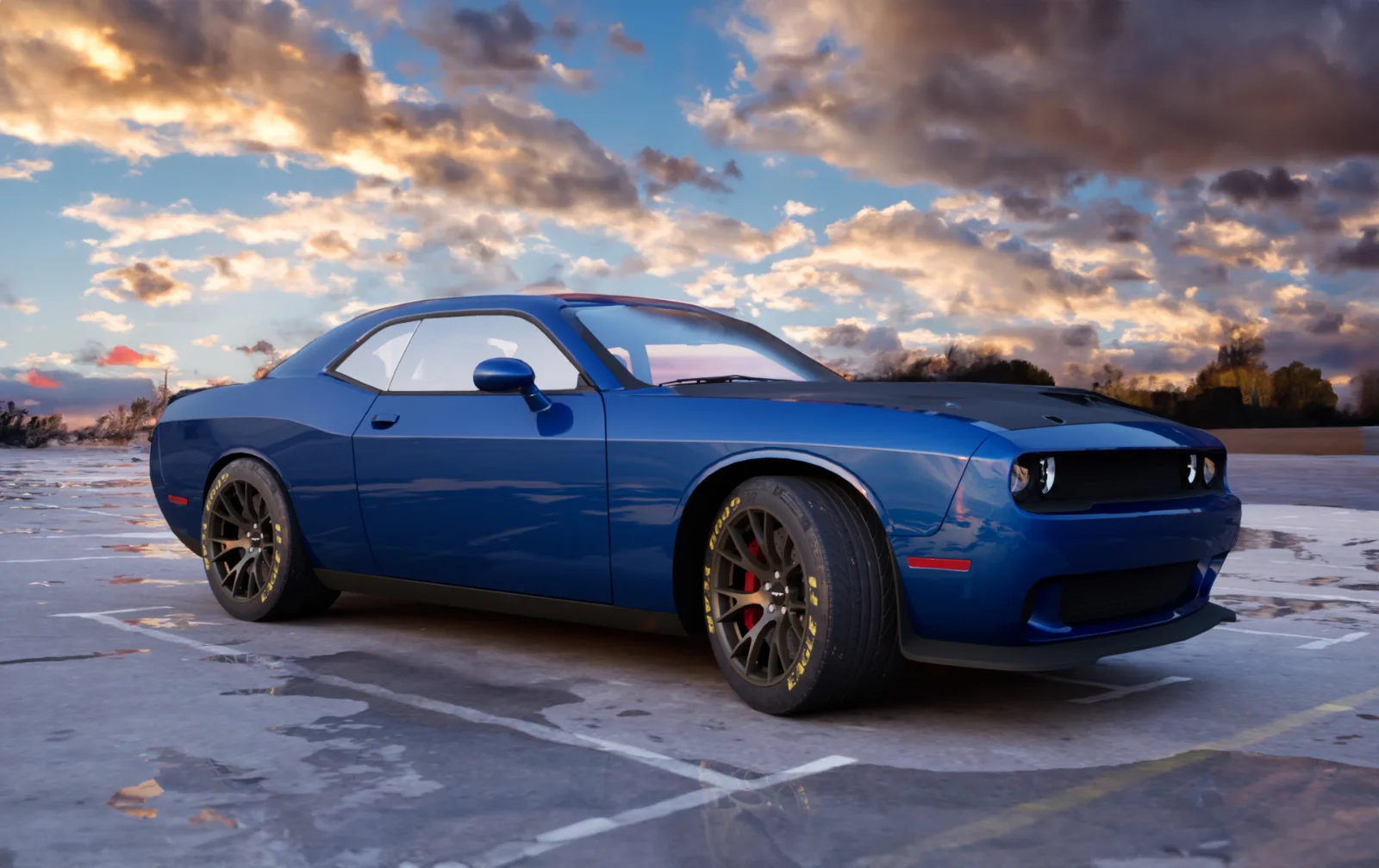 Dodge Challenger Hellcat with GoodYear Eagle F1 tires
